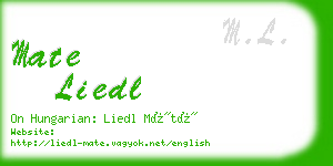 mate liedl business card